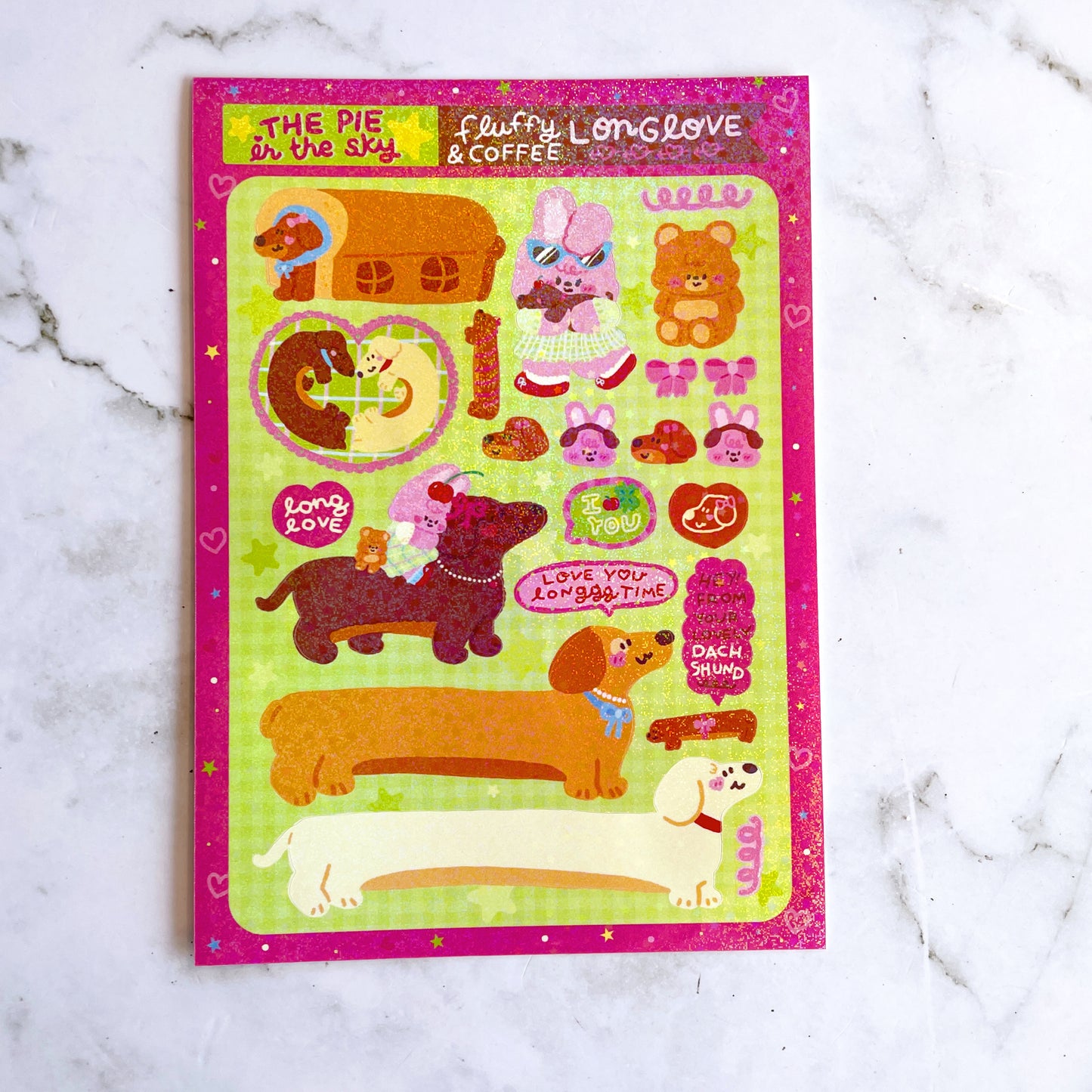 The Pie in the Sky Long Love sparkle sticker b738