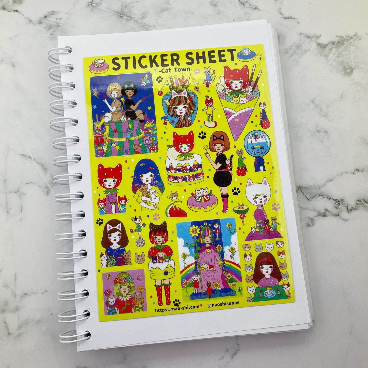 Naoshi- Cat Town Sticker sheet B566