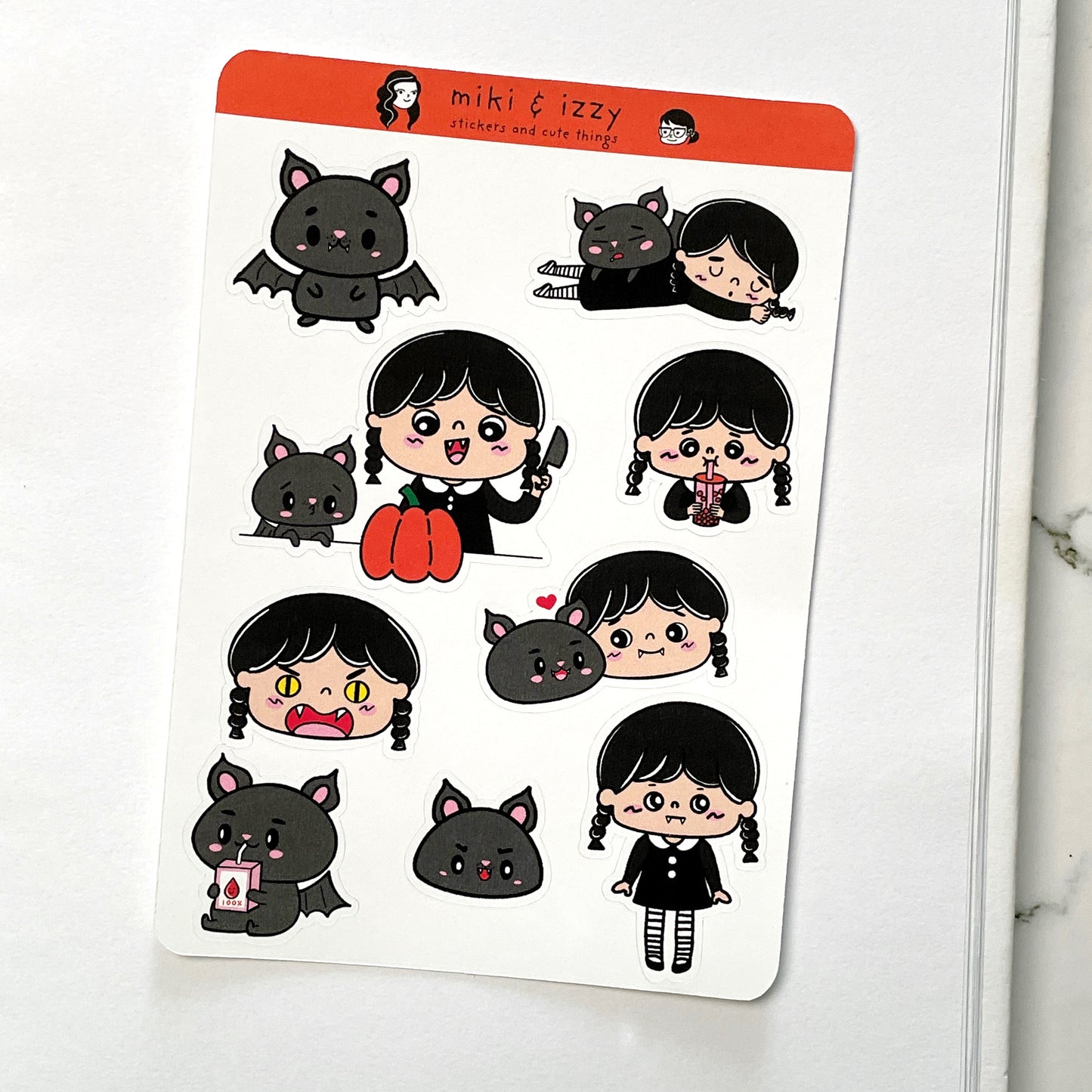 Miki & Izzy Vampire Girl sticker H45