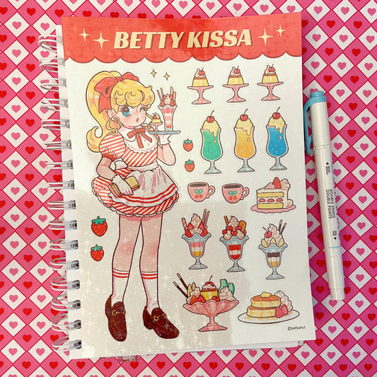 Natsuput Betty Kissa Large sticker b675
