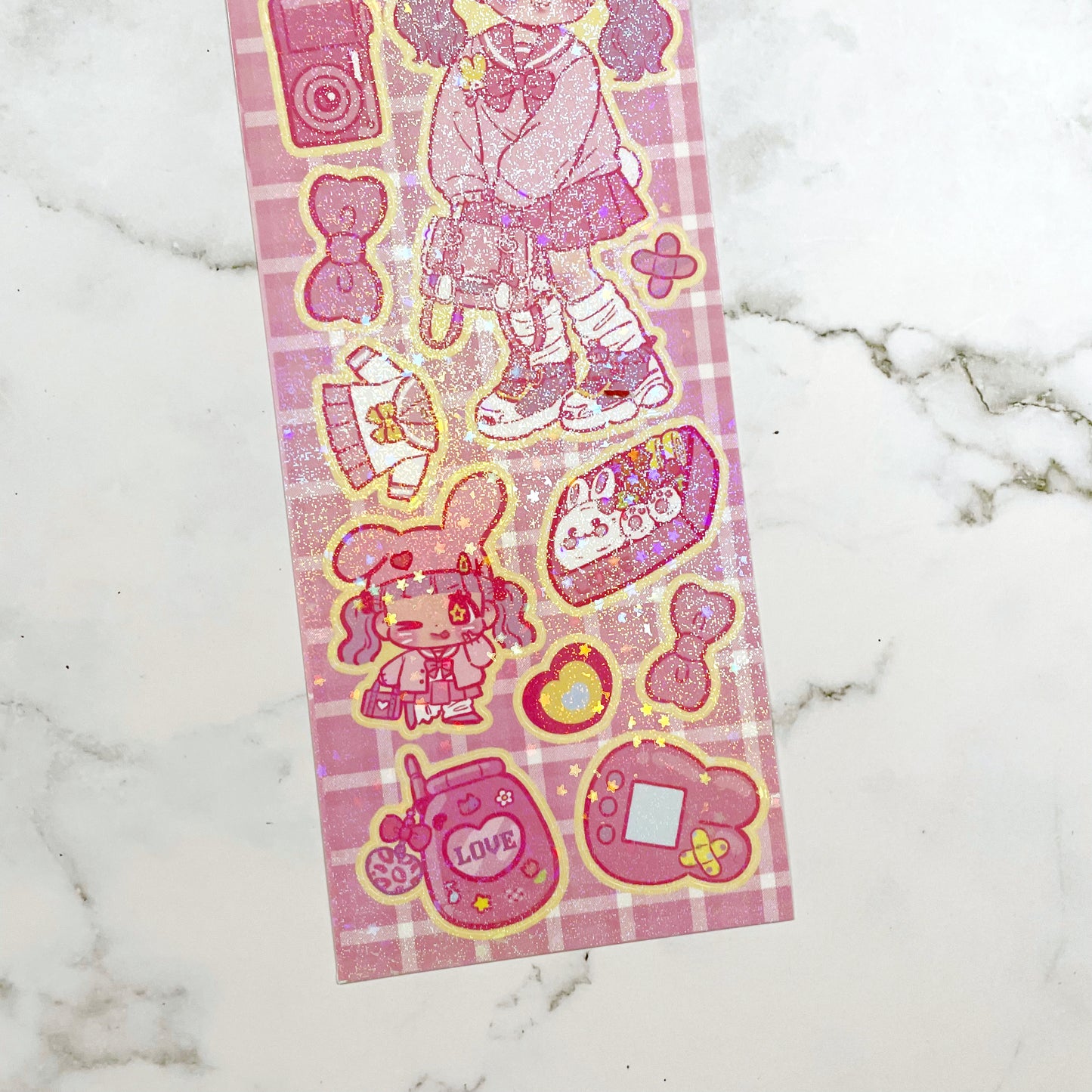 Seolkee Bunny School sparkle sticker A337