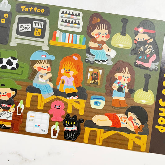 Dingamart Tattoo Shop sticker B626