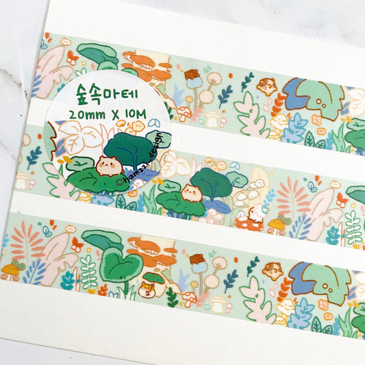 Hamzzi Hamster Forest washi tape W47