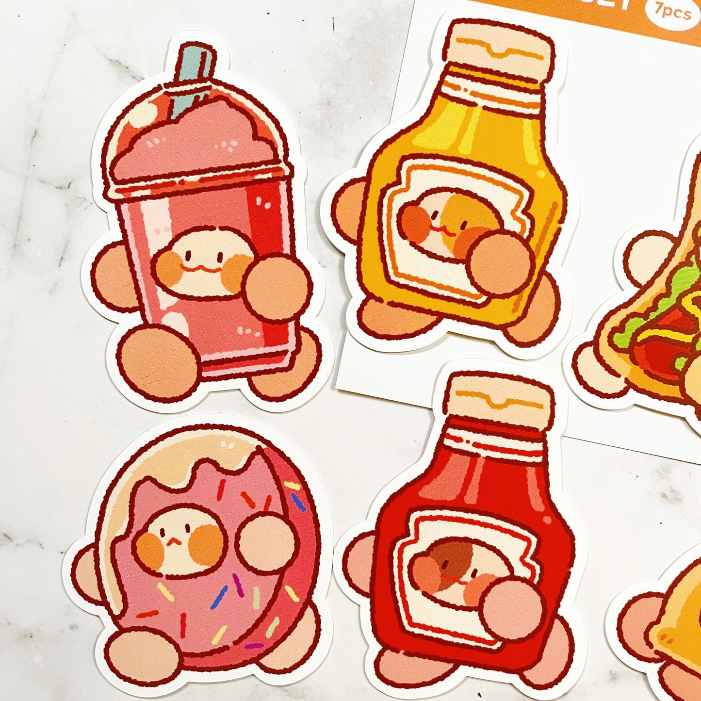 Hamzzi Cute Foods sticker pack 2 -A473