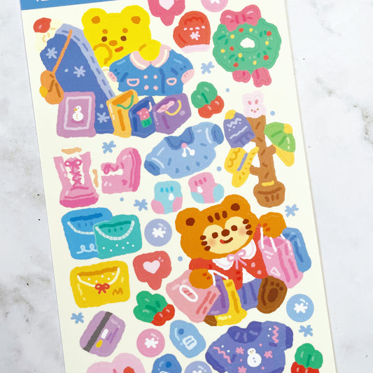 Cooking Cookie Winter Shopping  sticker A584