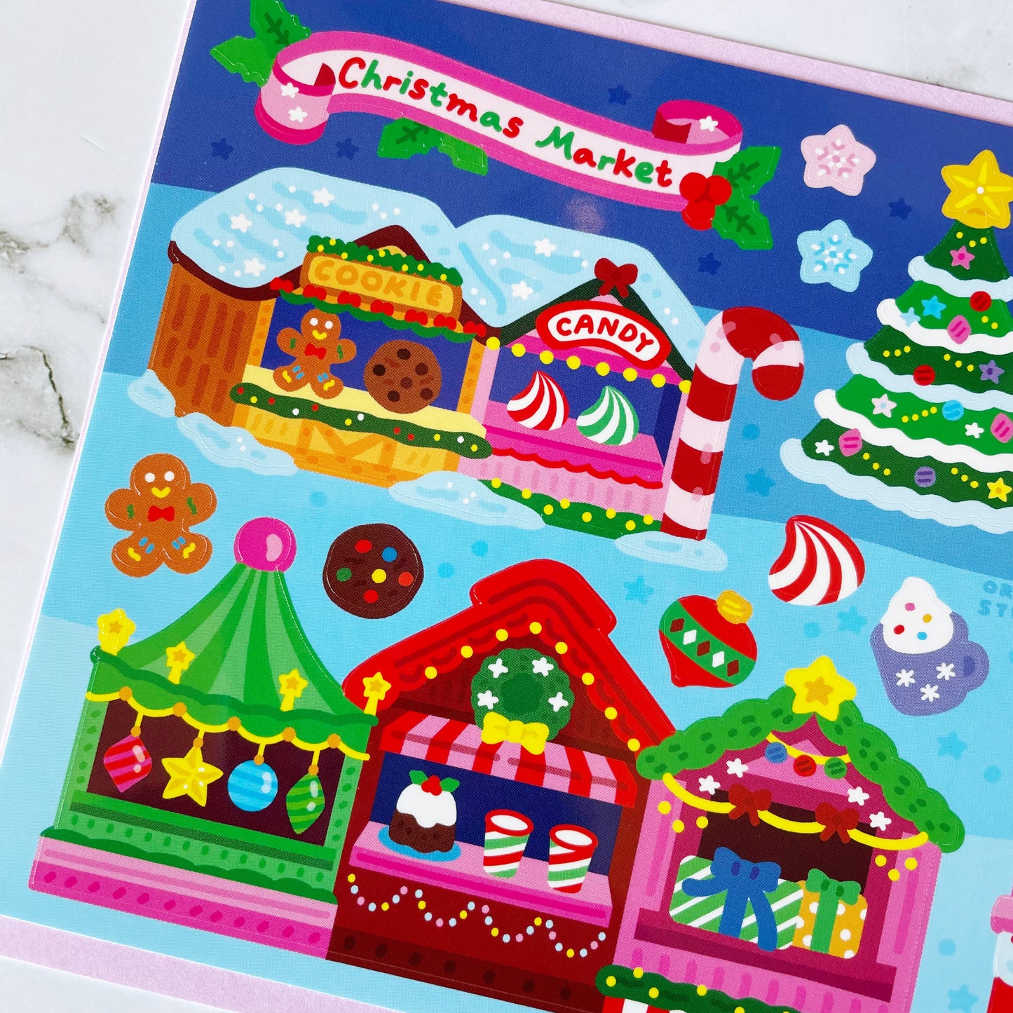 Orchid Studio Christmas Market sticker C90