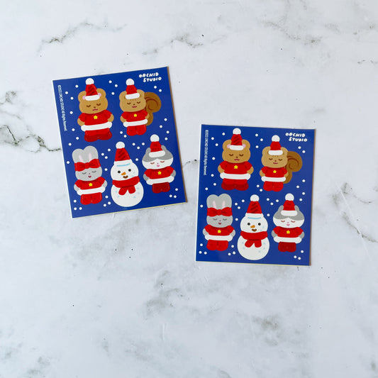 Orchid Studio Snowman sticker set C97