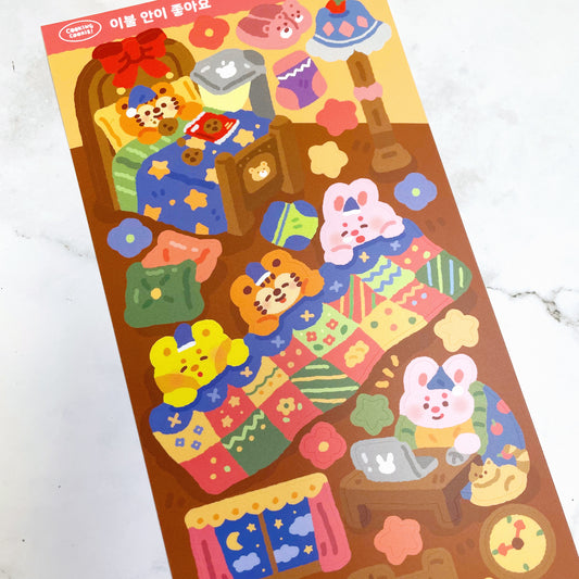 Cooking Cookie Cozy in bed sticker A604