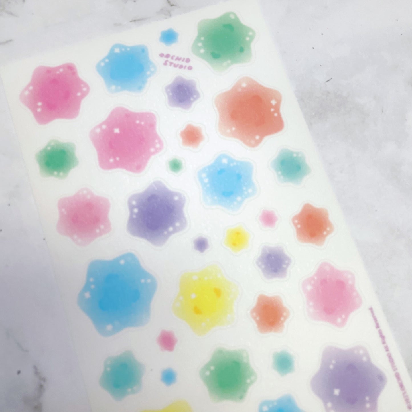 Orchid Studio Star Candy transparent sticker A594