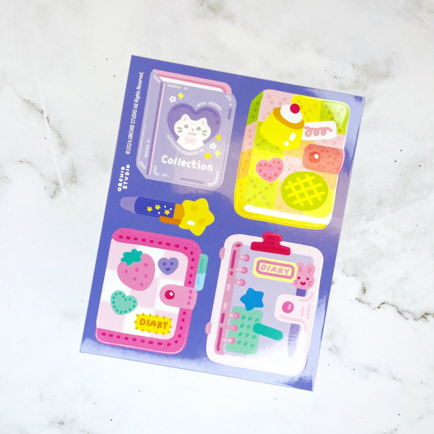 Orchid Studio Diary sticker A707
