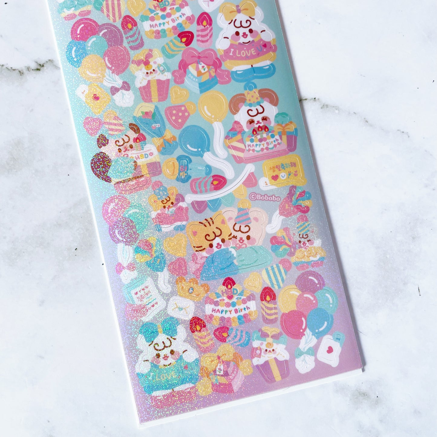 Near & Dear 'lil Birthday sparkle sticker b763
