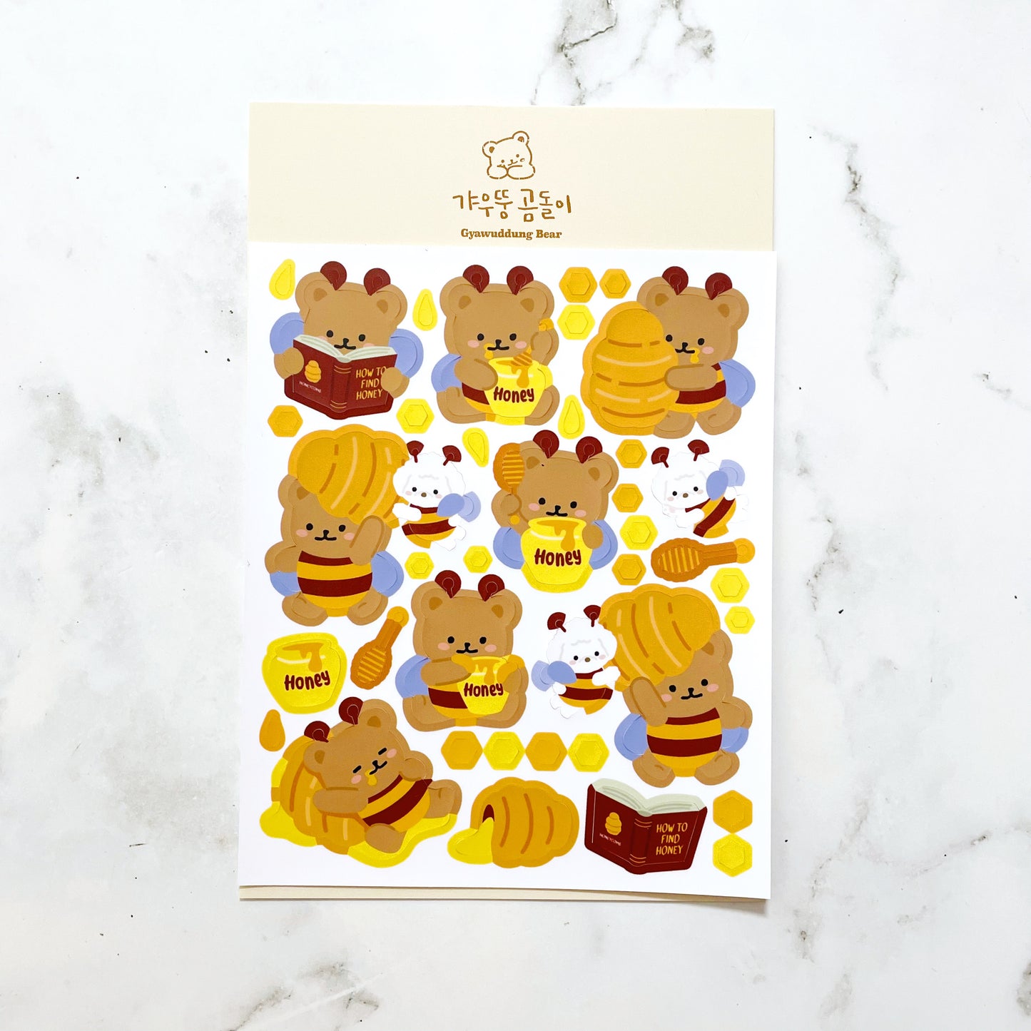 Gyawuddung Bear Honey Bear sticker A801