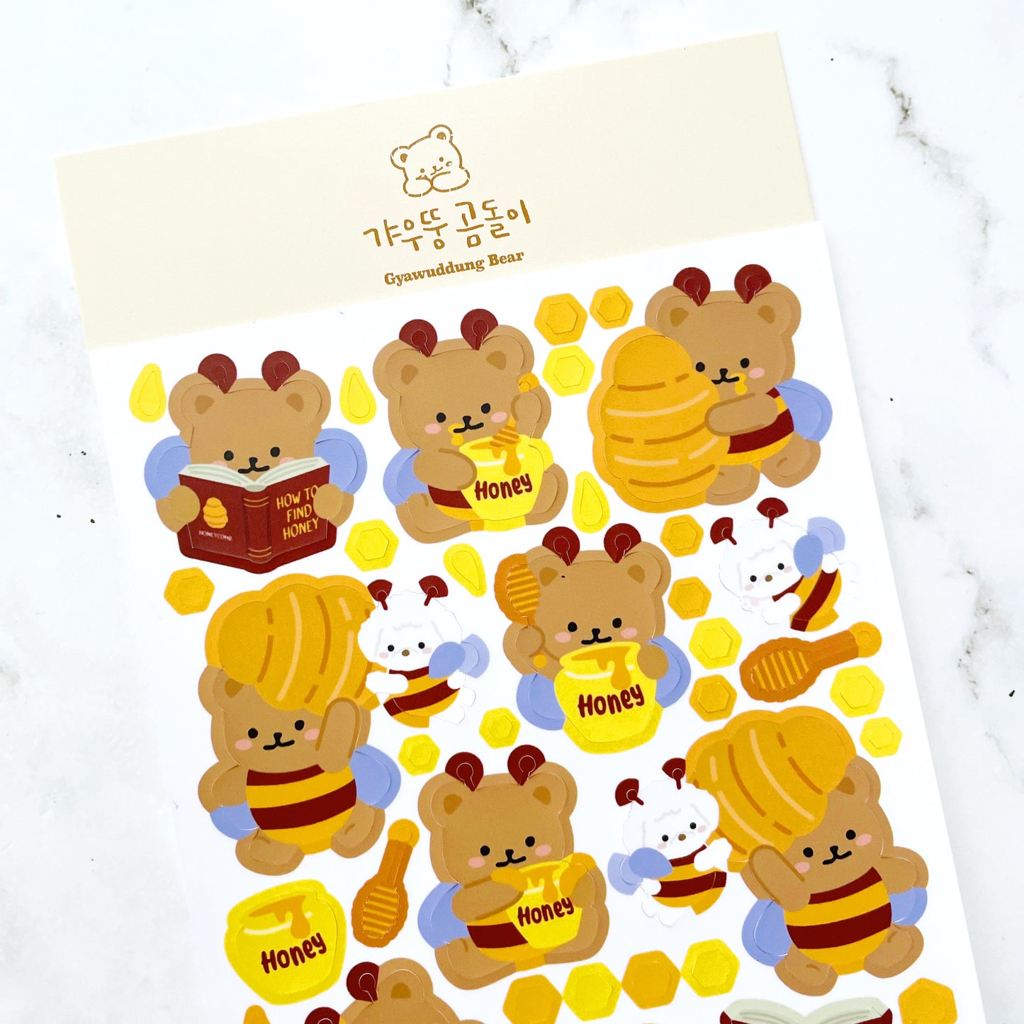 Gyawuddung Bear Honey Bear sticker A801