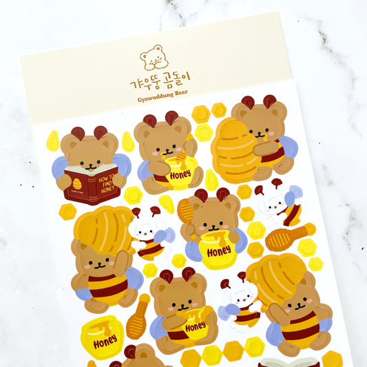 Gyawuddung Bear Honey Bear sticker A801