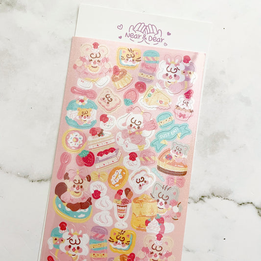 Near & Dear Pastel Sweets Sparkle sticker b764