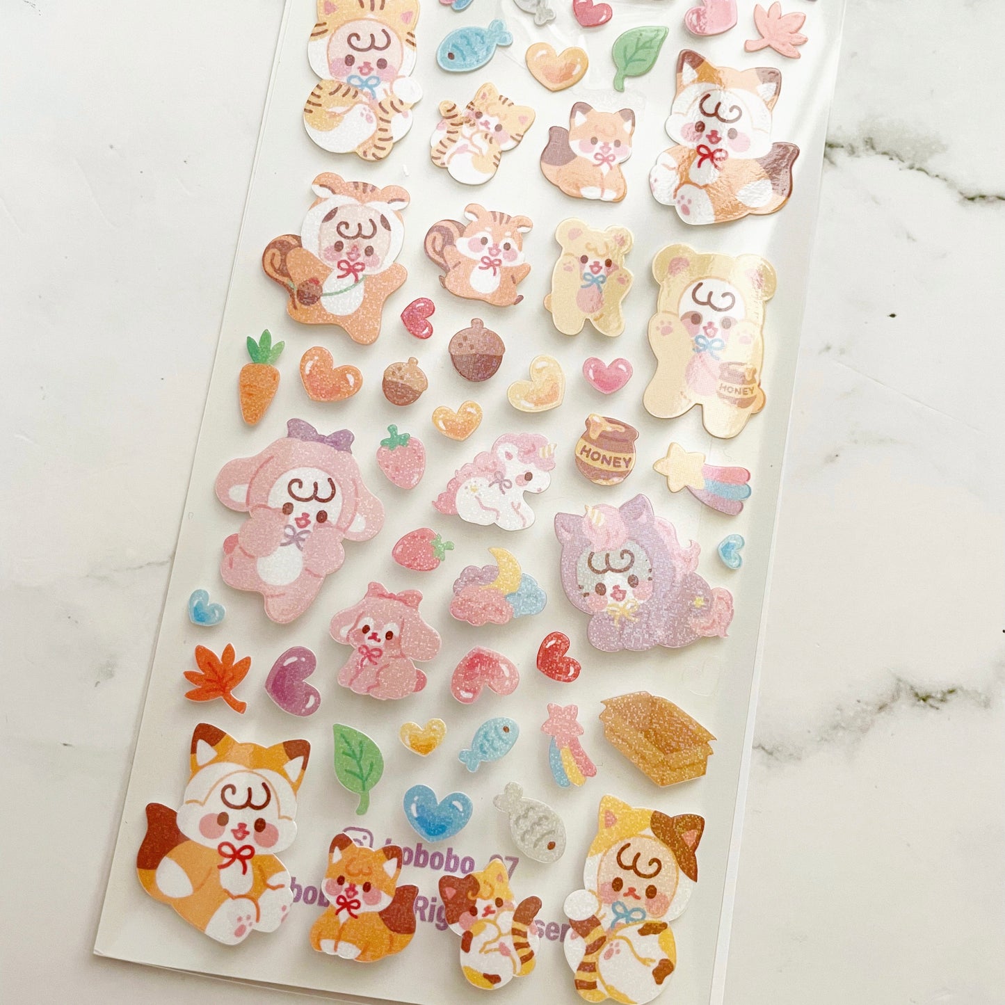 Near & Dear Animal Love Sparkle sticker b765