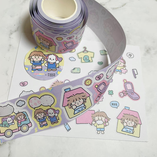 Ppomppom x RoomRoom sticker roll w97