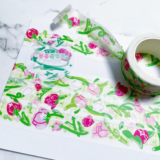 Sulgi Sulgi Pink Tulip washi tape w102