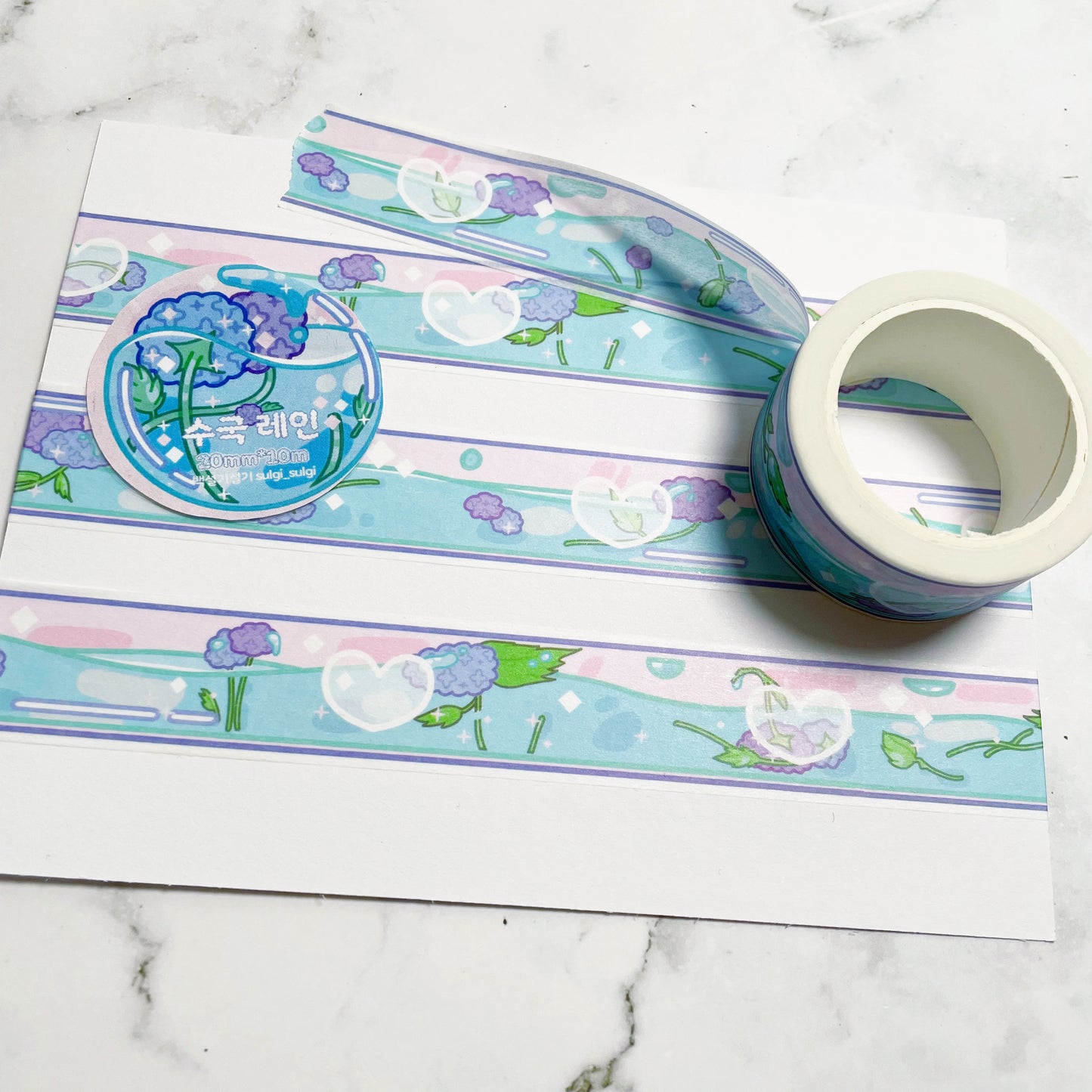 Sulgi Sulgi Water Flowers washi tape w107