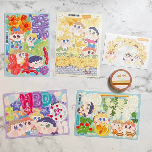 Shuromdan Golden Sticker and Washi pack A961