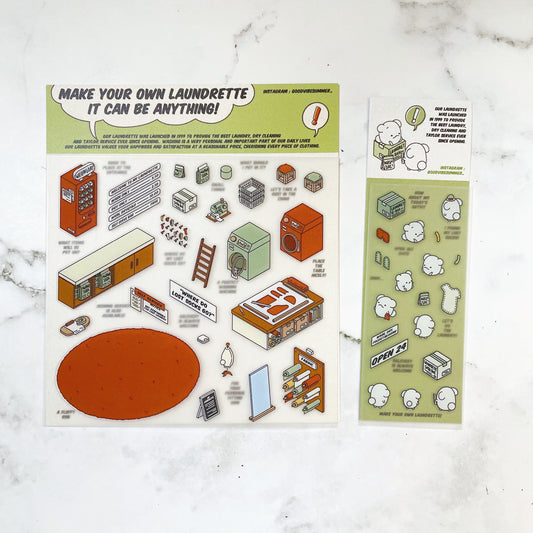 Goodvibesummer Laundrette deco sticker kit B115