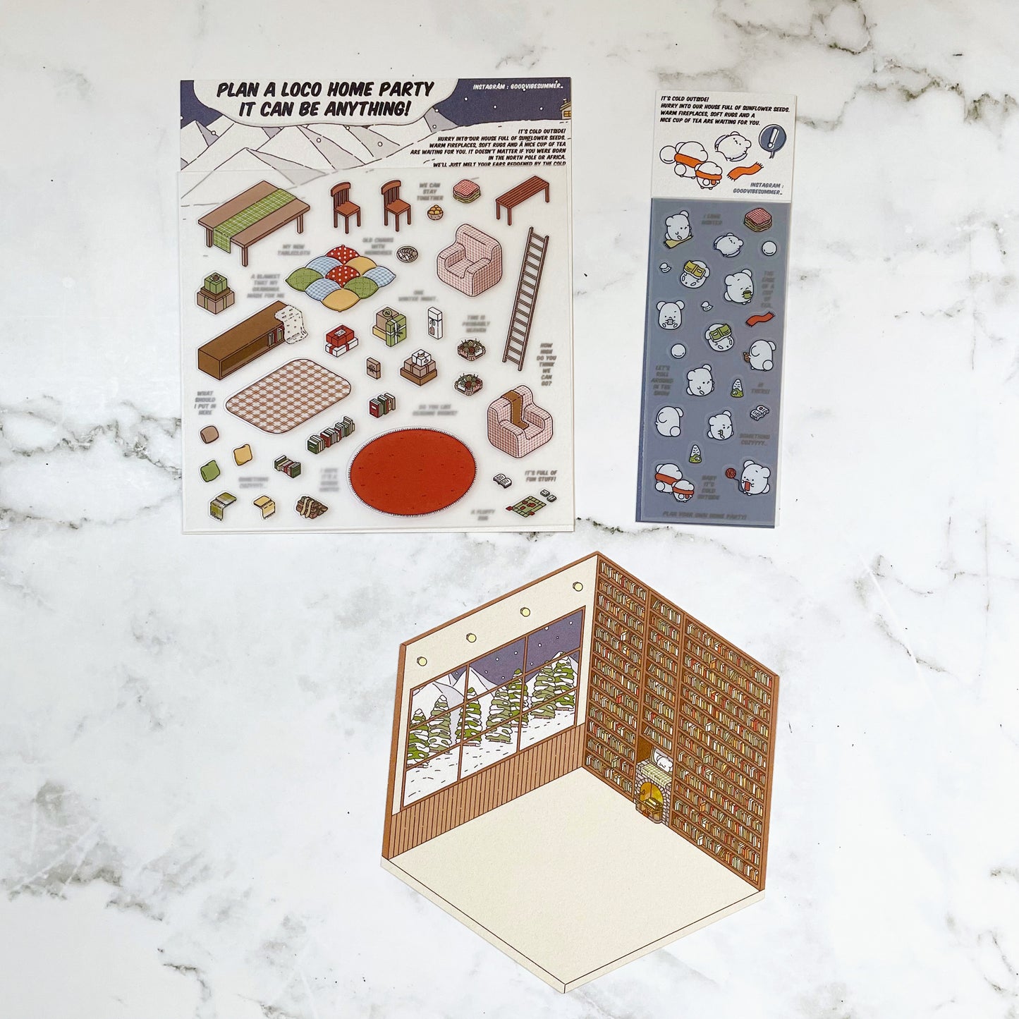 Goodvibesummer Home Party deco sticker kit B117