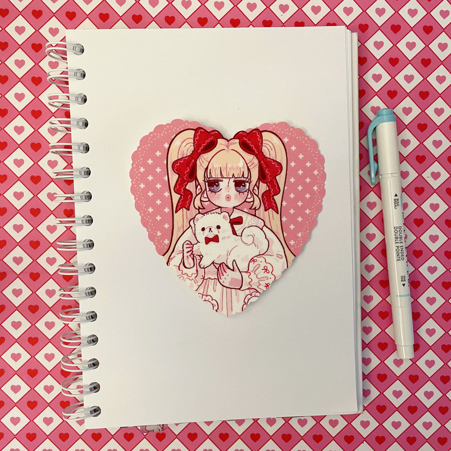 Natsuput Pink Heart sticker b663