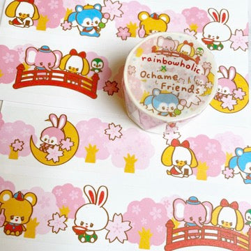 Rainbowholic x Ochame Friends Sakura Washi Tape W1