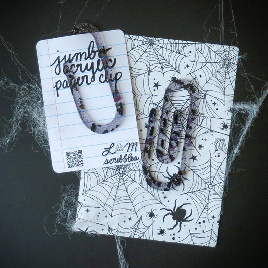Glitter Bats Jumbo Acrylic Paper Clip