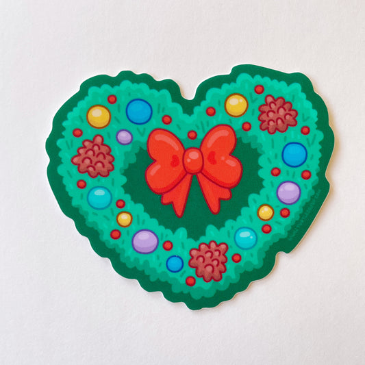 Turtle's Soup Heart Wreath vinyl Sticker c99