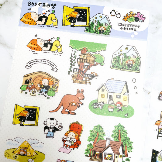 RiN! Studio Dream House (2) sticker sheets B761