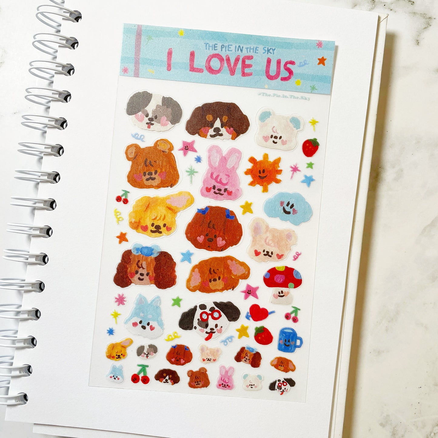 The Pie in the Sky I love us sticker b539