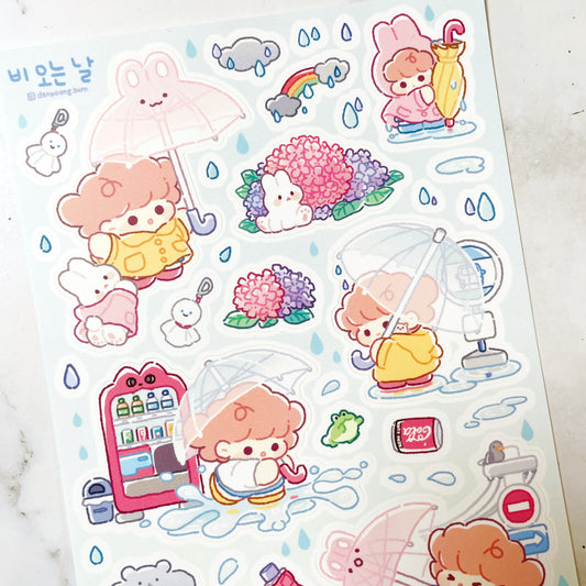 Danpoong.bom Rainy Day sticker b531