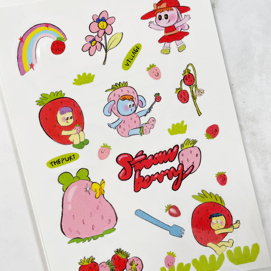 Thepuri Village Strawberry sticker b307
