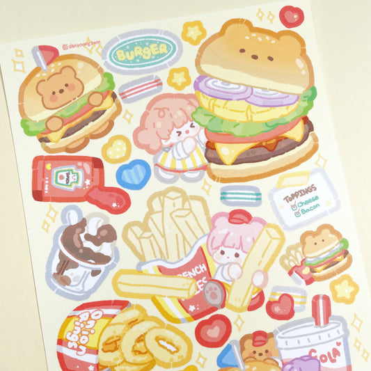 Danpoong.bom Burger sticker b717