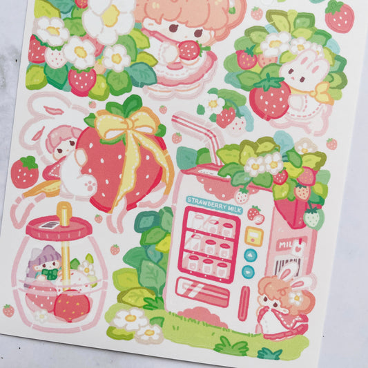 Danpoong.bom Strawberry Milk sticker b526
