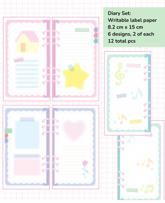 Orchid Studio Diary Long Background Sticker b833