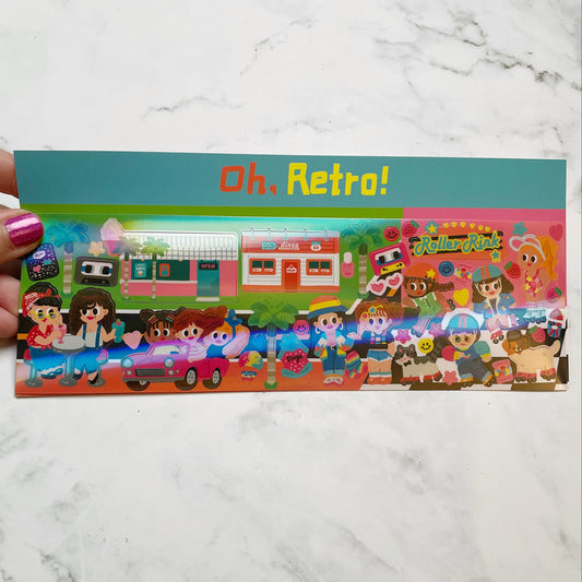 Dingamart Oh, Retro long sticker b827
