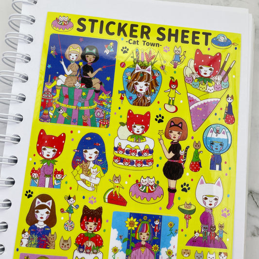 Naoshi- Cat Town Sticker sheet B566