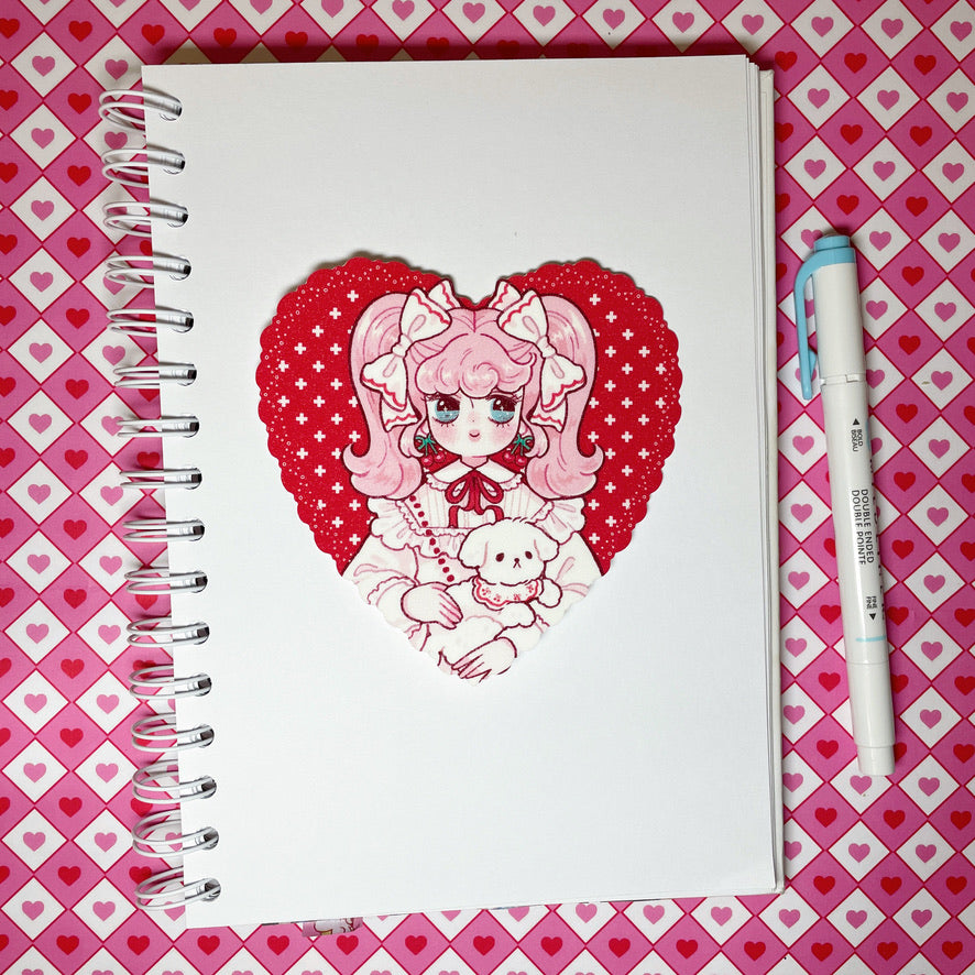 Natsuput Red Heart sticker b664