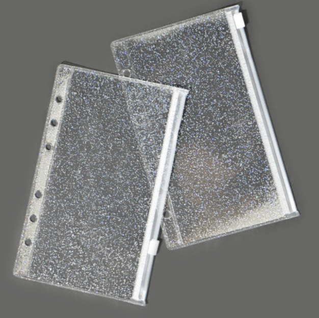 Lucalab Clear glitter archive size PVC pouch