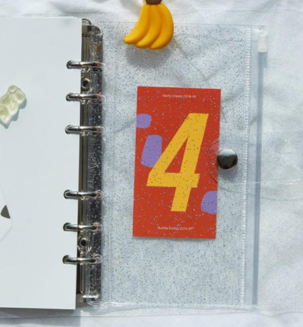 Lucalab Clear glitter archive size PVC pouch