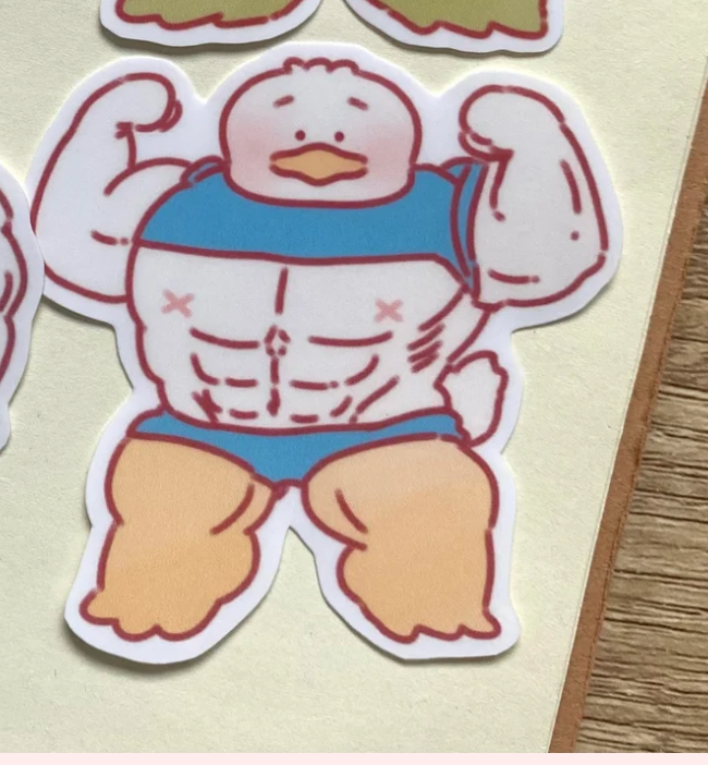 Cherry's Buff Duck sticker A696