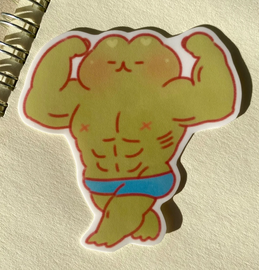 Cherry's Gym Bro Frog  sticker A692