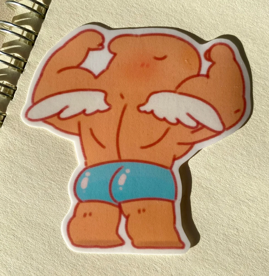 Cherry's Gym Bro CAPY BUNS!  sticker A688