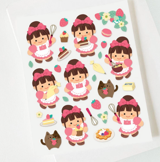 Gyawuddung Bear Strawberry sticker B167