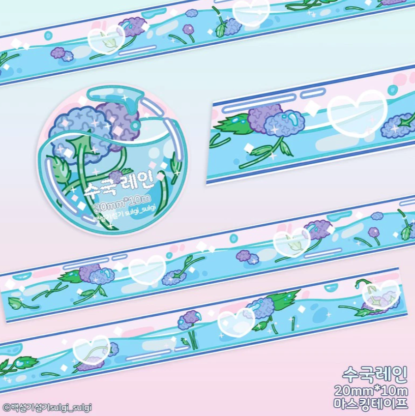 Sulgi Sulgi Water Flowers washi tape w107
