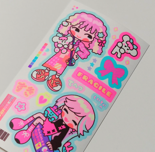 S.S.S. by Leenahoo Misa x Yui Neon sticker B486