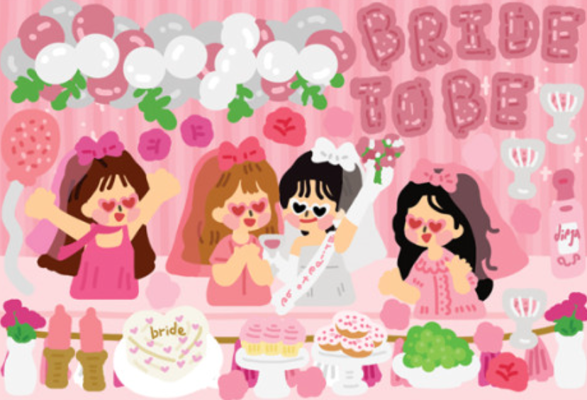 Dingamart Bridal Shower Sticker B508