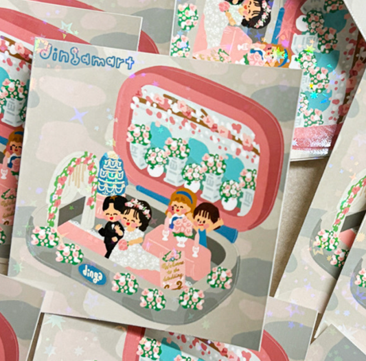 Dingamart Pocket sticker Wedding Day D1